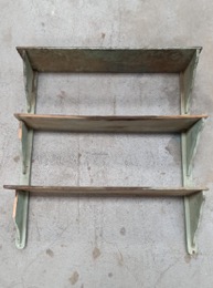  Estanteria rústica pared azul verdoso 81 x 67 x 19 cm 