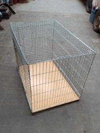 Jaula metálica para perros plegable | 106 x 70 x h 89 cm