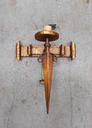 Aplique de pared en metal color cobre