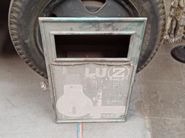 Papelera urbana para poste o farola con publi | Años 60