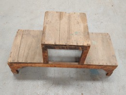 Peldaño madera escalonado tipo podio | 95 x 35 x h 49 cm