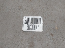 Placa identificador de Barrio SAN ANTONIO_Sección 4