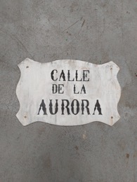 Ficticio placa Calle de la AURORA_PROVIDENCIA  55 x 35,5 cm