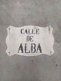 Ficticio placa Calle de ALBA_ de RABASA |  55 x 35,5 cm