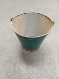 Cubo de zinc_color verde | ⦵ 31 x h 28 cm