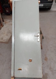Puerta interior bicolor con quicio | 75 x h 207 cm