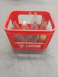 Caja 12 envases con botellas 1L LACPUR | Roja