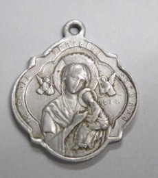 Medalla pandereta del Perpetuo Socorro