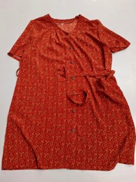 Vestido_Batón señora abotonada delante y con cinturón | T 54
