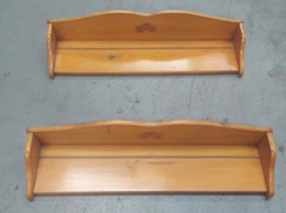 Estantes | Repisas madera con grabado floral | 90 x 24 x h 19 cm
