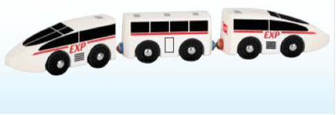 Tren de madera HEROS Intercity Express | 30 cm