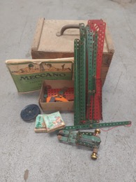 Caja MECCANO 0-3 | Años 50 | 30 x 24 x h 20 cm