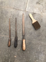 Juego de limas y cepillo afilador