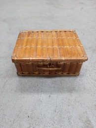 Maleta_Cesta Picnic de caña natural | 37 x 31 x 14 cm