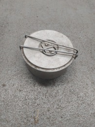 Marmita | Fiambrera aluminio redonda | ⦵11 x 6 cm | con asidera de cierre