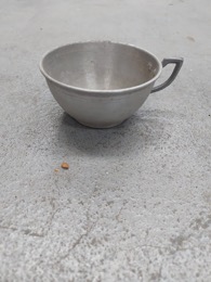 Taza | Cacillo aluminio  | ⦵ 11 x h 6 cm | Años 50