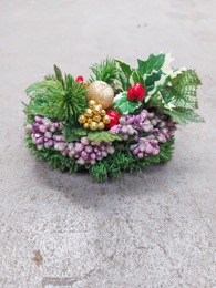 Adornos Navidad  | Centro de mesa | Años 60 | 18 x 16 x h 11 cm