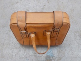 Maleta de piel color camel | Años 70 | 50 x 14 x h 40