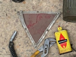 Placa_Triángulo reflector para camiones y vehículos pesados | Años 60-70