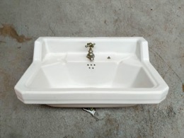 Lavamanos_lavabo mural ROCA Modelo CARMEN, Tamaño III con 1 grifo | 56 x 42,5 x h 28 cm