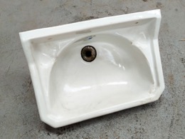 Lavamanos_lavabo mural pequeño UNISAN de porcelana cerámica | Años 40-50 | 48 x 34 x h 23 cm
