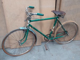 Bicicleta antigua de varillas ORBEA | Cadete | Verde Bianchi | Años 60.