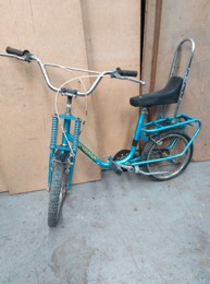 Bicicleta moto cross DERBI RABASA Panther Match 400 plegable | Azul celeste| Años 70