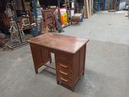 Mesa Escritorio_Bureau de despacho en roble | 5 cajones | Años 50 | 100 x 60 x h 80 cm