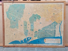 Marco con plalno GUIA URBANA_BARCELONA | Años 1966-1967 | 124 x 92 x 2 cm