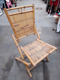 Silla plegable de caña de bambú | 70 x 60 x h 100 cm