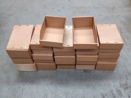 Cajas_Cubetas de cartón Kraft encerado | 17 x 28 x h 10