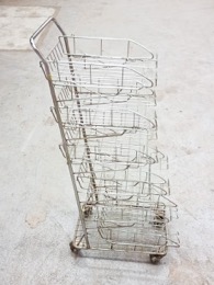 Carro móvil de 5 bandejas oficina metálicas | 30 x 50 x h 97 cm