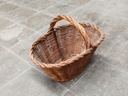 Cesta setera ovalada en mimbre | 42 x 28 x 22 cm