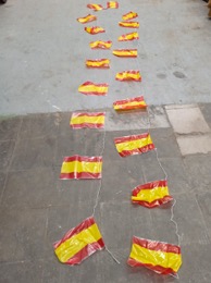 Banderolas_Guirnaldas plásticas de bandera española | 9 mts