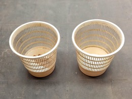 Papeleras rejilla en plástico MIK | 16L | Marfil | ⦵ 31 x h 30 cm