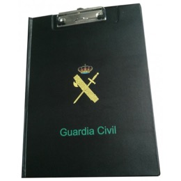 Portafolio_Carpeta con pinza superior tamaño folio emblema GUARDIA CIVIL | Años 80-90