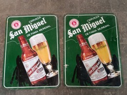 Cartel en chapa metálica CERVEZA SAN MIGUEL Especial  De fama mundial | 50 x h 70 cm
