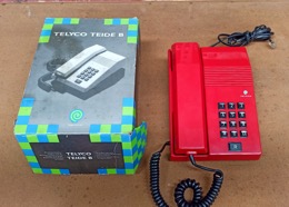 Teléfono fijo de sobremesa TELYCO Modelo Teide B | Rojo | 18 x 24 x h 10 cm