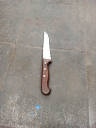 Cuchillo de cocina H/Inox | Mango madera | 3 x 2 x h 27 cm