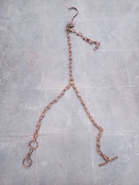 Cadena rútstica con bifurcación y pasadores con gancho | 1,30 cm