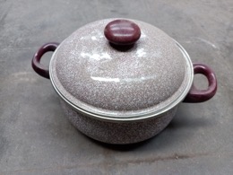 Cazuela acero esmaltado con tapa | ∅ 22 x h 16 cm
