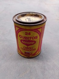 Lata_Bote metálico 24 cubitos caldo consomé MAGGI | ∅ 6 x h 8 cm