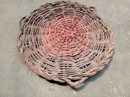 Salvamantel en mimbre teñido  bicolor | ∅ 34 x 3 cm