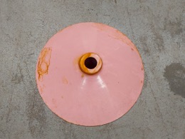 Pantalla de luz metálicas color rosa exterior y blanco interior | ⦵ 38,5 x 8,5 cm