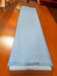 Tabla con metraje de tela vichy azul_blanco | Naartex R4773