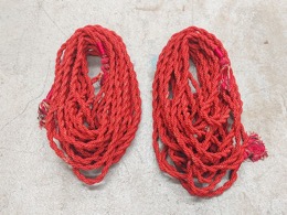Cordón trenzado rojo para acordonar áreas grandes | 21 metros