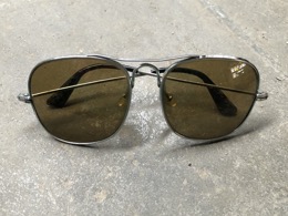 Gafas metálicas de sol varón_cristal marrón | Años 70