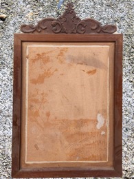 Marco moldurado de madera con cabezal | 83 x 3.5 x 139 cm