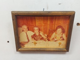 Marco madera con fotografia BANQUETE Años 70 | 19,5 x 1,5 x 14 cm