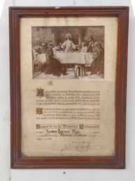 Marco moldurado con RECUERDO PRIMERA COMUNIÓN (1931) | 35 x 1,5 x h 49 cm